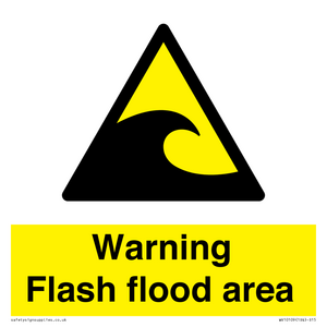 Warning Flash flood area